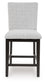 Neymorton - Dark Grayish Brown - Upholstered Barstool (Set of 2)