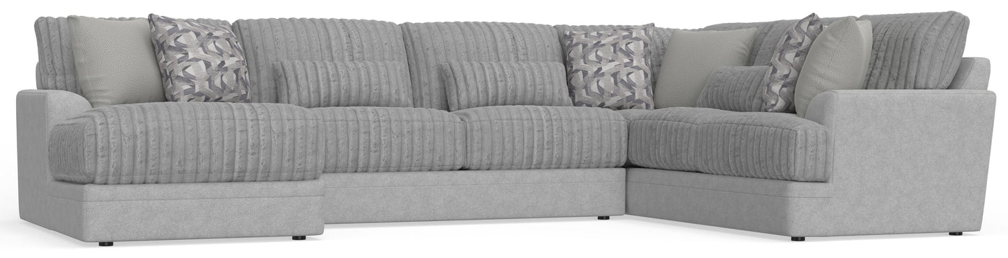 Titan - Sectional With Comfort Coil Seating And Accent Pillows