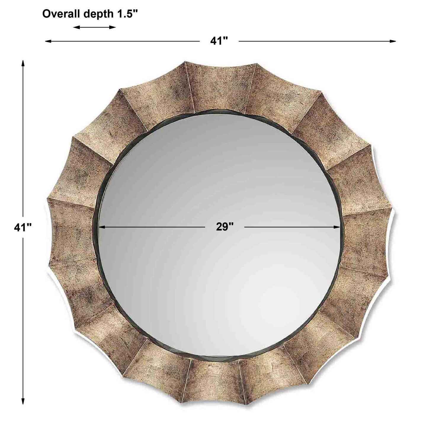 Gotham - U Antique Silver Mirror