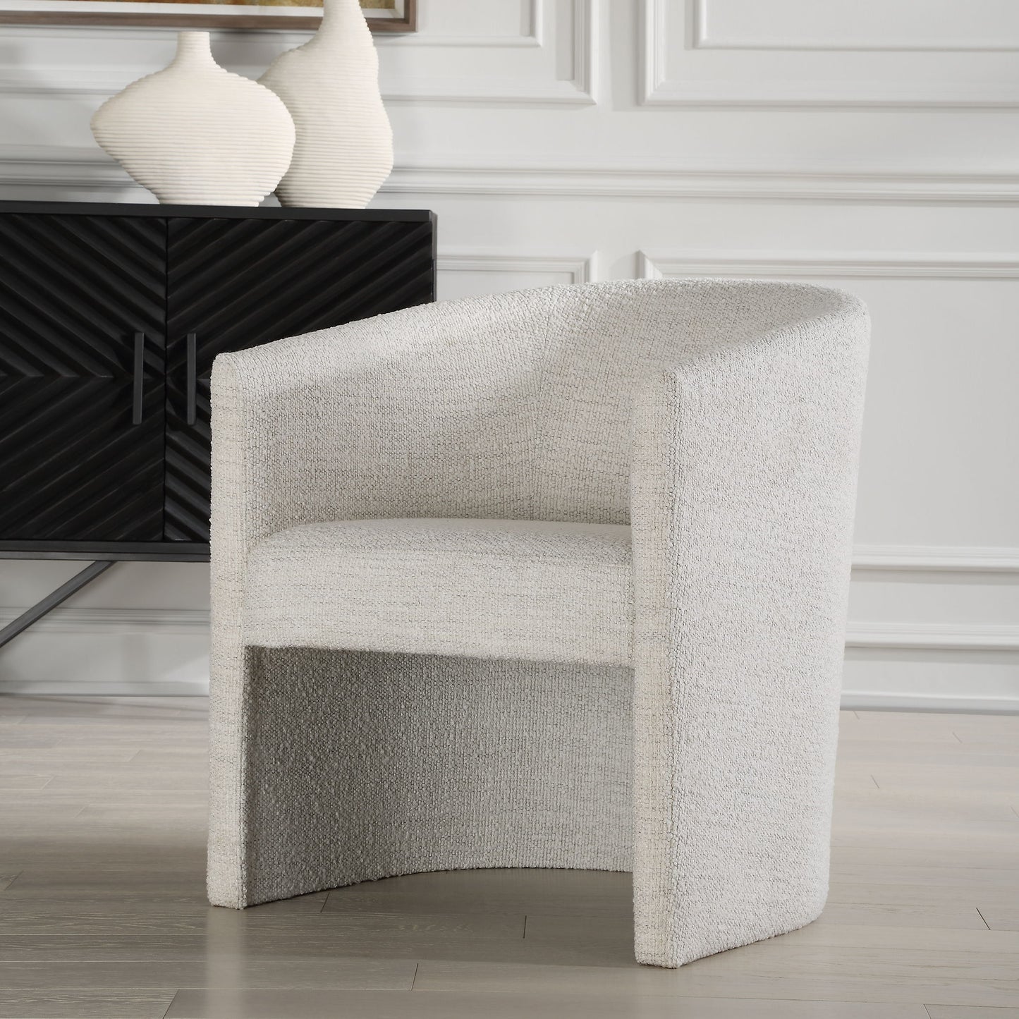 Encompass - White Fabric Dining Chair