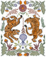 Tiger Duo By Elizabeth Medley (Framed Small) - Orange