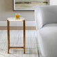 Affinity - White Marble Accent Table