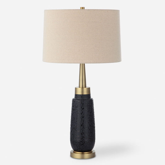 Spyglass - Wood Grain Table Lamp - Black