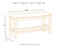 Moriville - Beige - Double Uph Bench