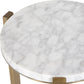 Pietra - Carrara Marble Drink Table - Bronze