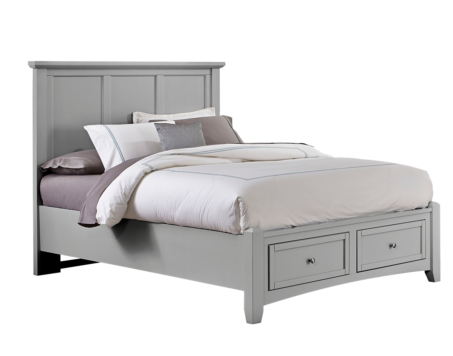 Bonanza - Full Mansion Bed With Storage Footboard - Gray