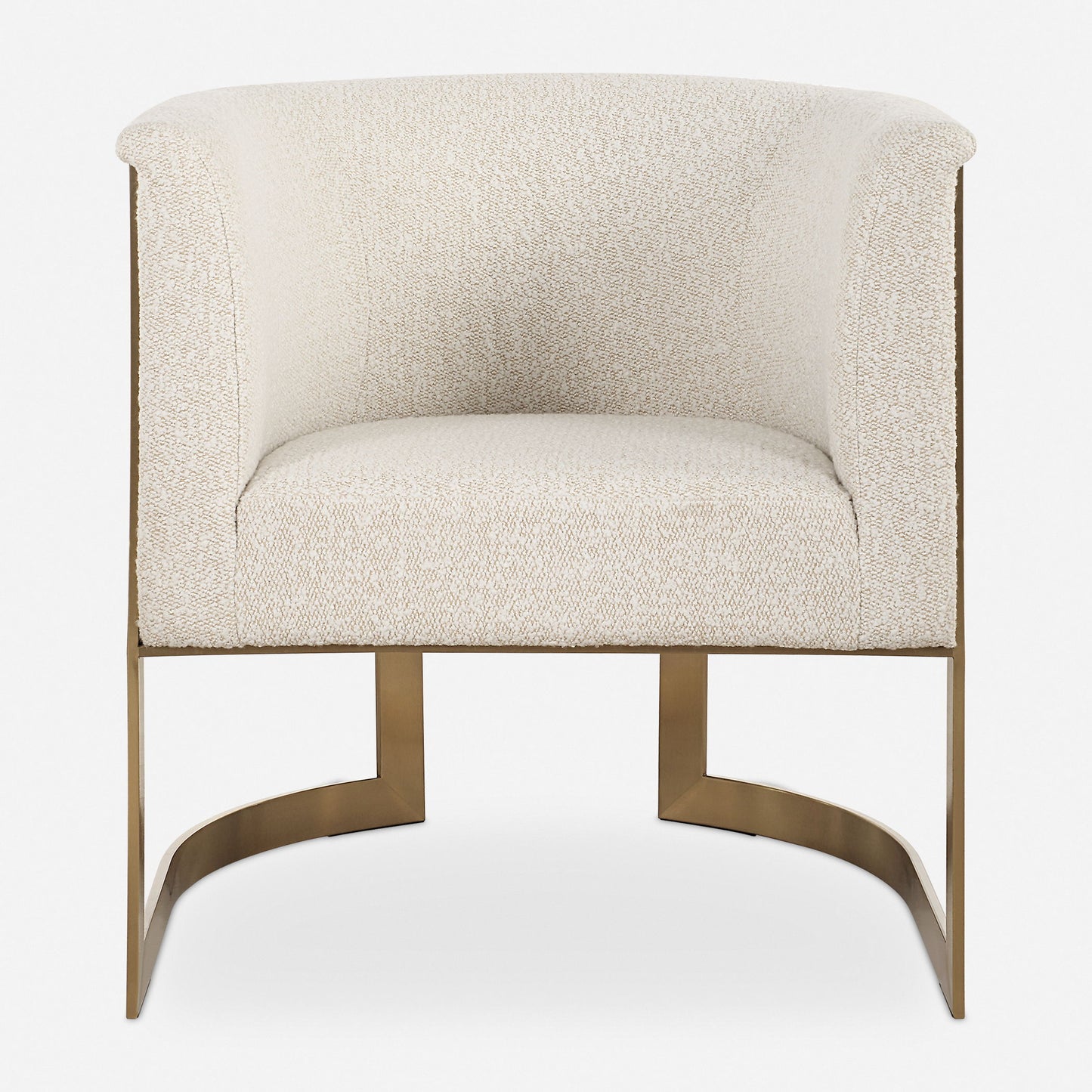 Bellina - Plush Barrel Chair - Gold