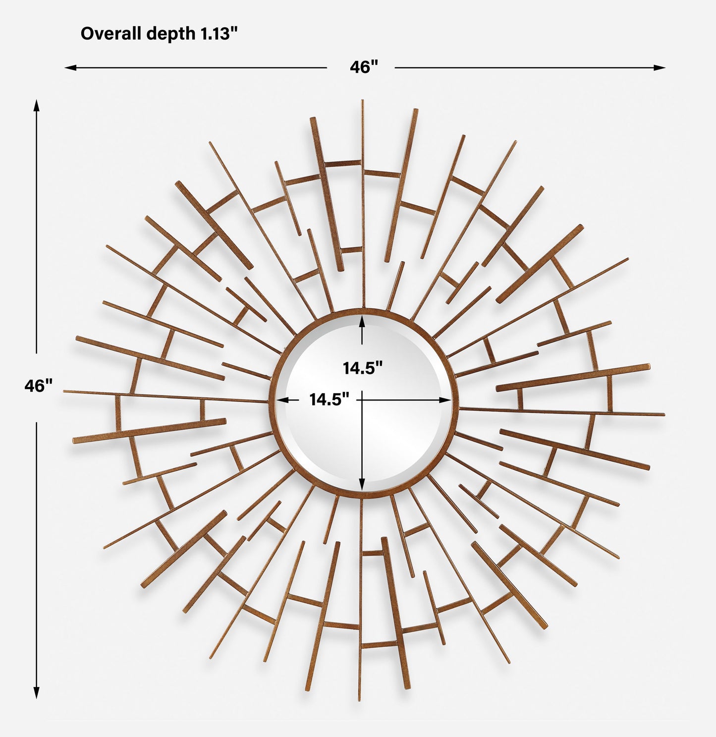 Tangled - Bronze Round Mirror