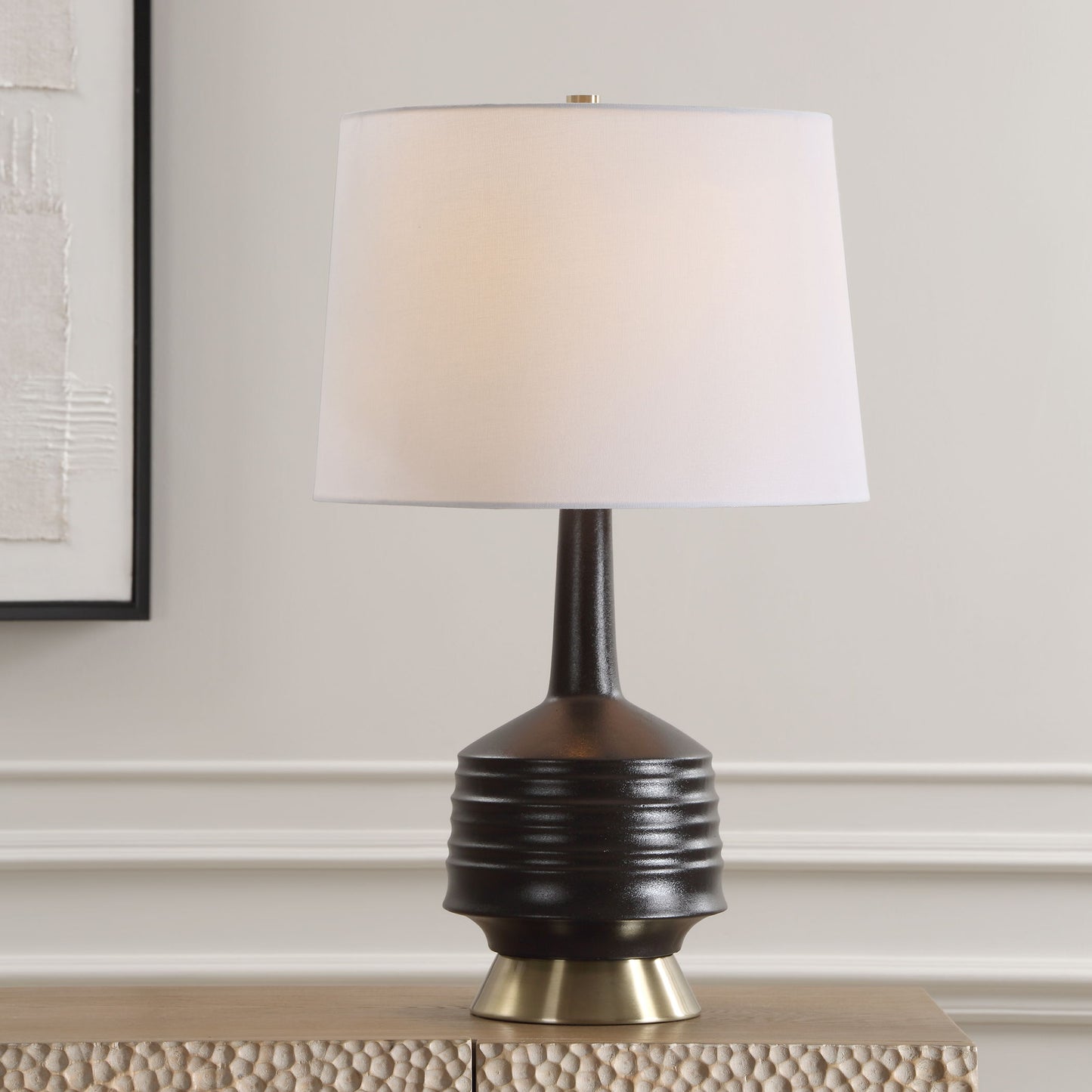 Foster - Black Glaze Table Lamp