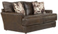 Pavia - Top Grain Italian Leather Loveseat With Cuddler Cushions - Cocoa