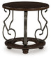 Frallyn - Dark Brown - Round End Table