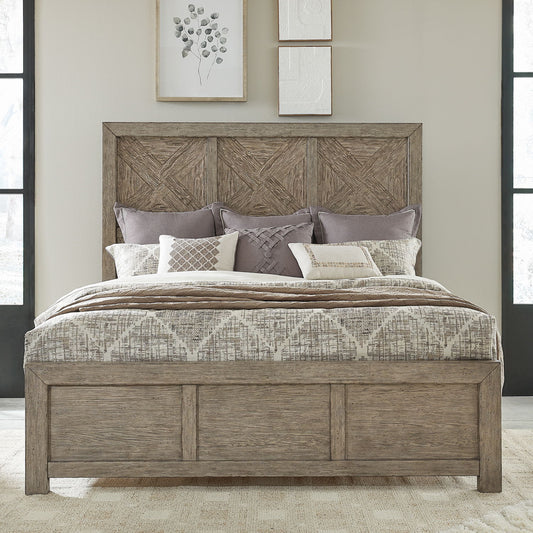 Skyview Lodge - Queen Panel Bed - Cobblestone