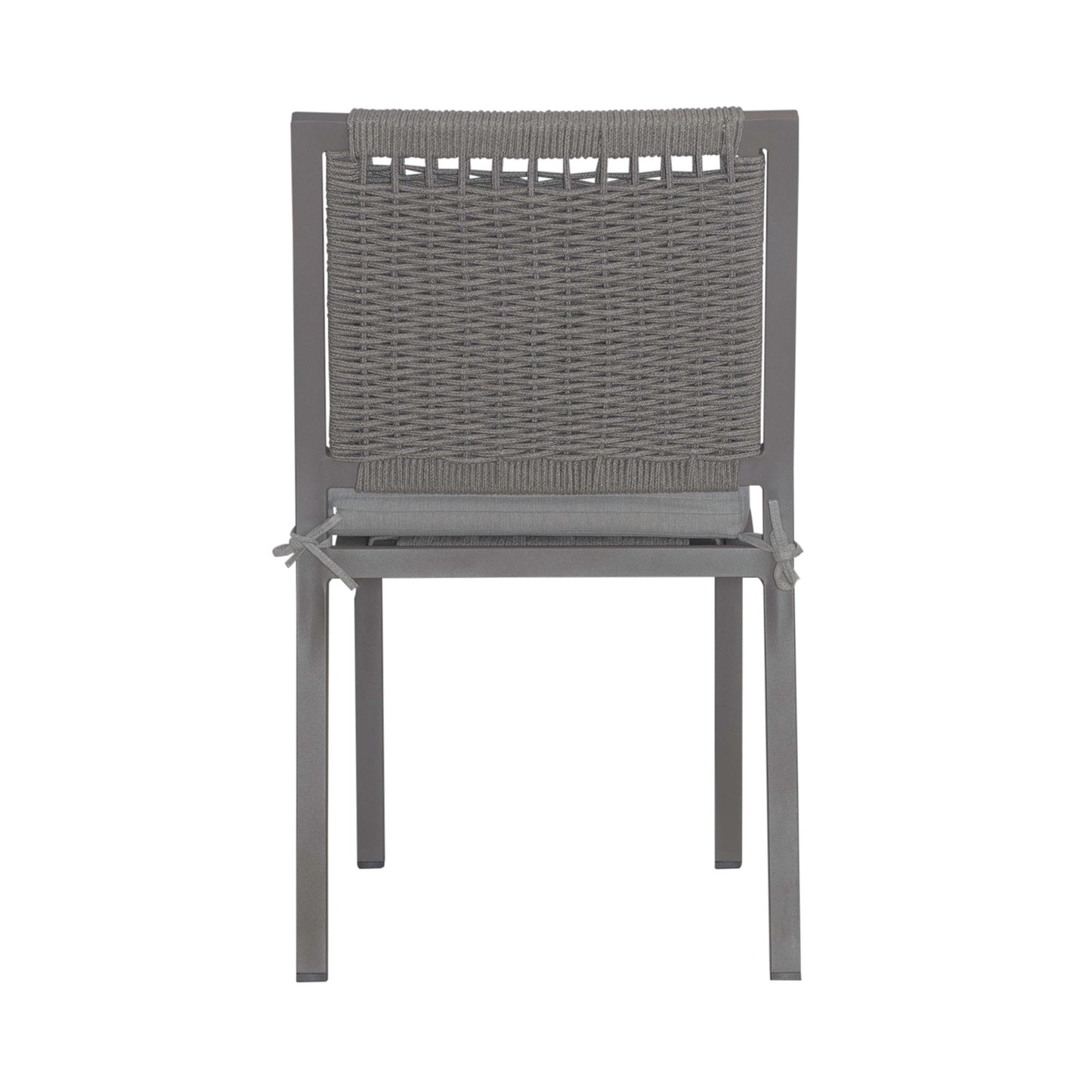 Plantation Key - Outdoor Panel Back Side Chair - Granite