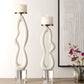 Feamelo - Ivory Stone Candleholders (Set of 2)