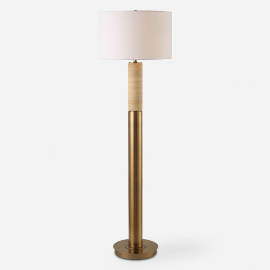 Knox - Travertine Floor Lamp