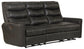 Bosa - Power Reclining Sofa - Charcoal - Leather