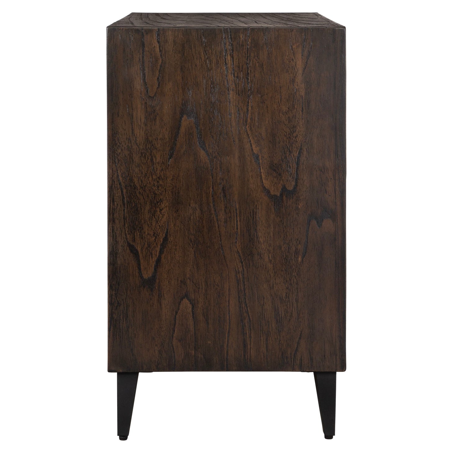 Abba - Herringbone Accent Chest - Dark Brown