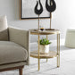 Elise - Round Brass Side Table