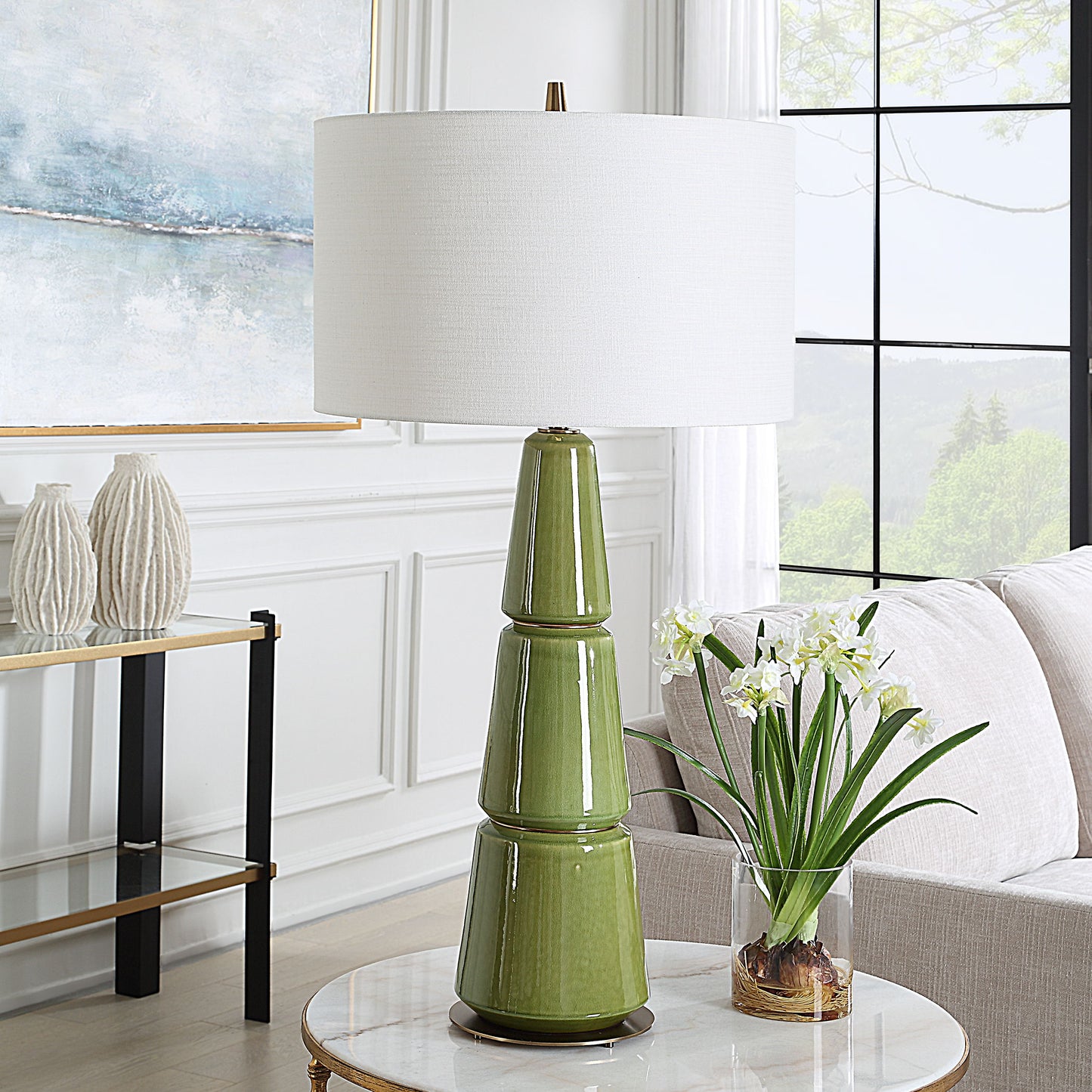 Mendell - Table Lamp - Moss Green