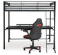 Broshard - Black - Twin Loft Bed With Desk