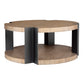 Loana - Industrial Coffee Table - Light Brown