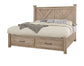 Cool Rustic - California King X Bed With Footboard Storage - Clear Maple