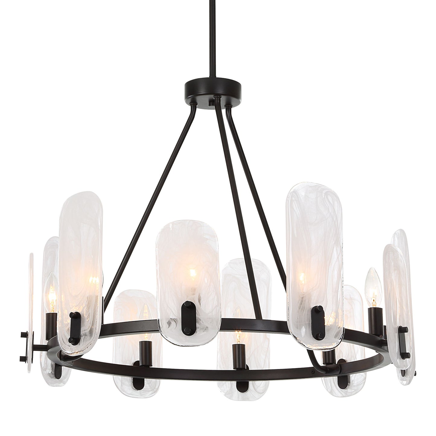 Ellipse - 10 Light Chandelier - Dark Bronze