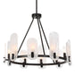 Ellipse - 10 Light Chandelier - Dark Bronze