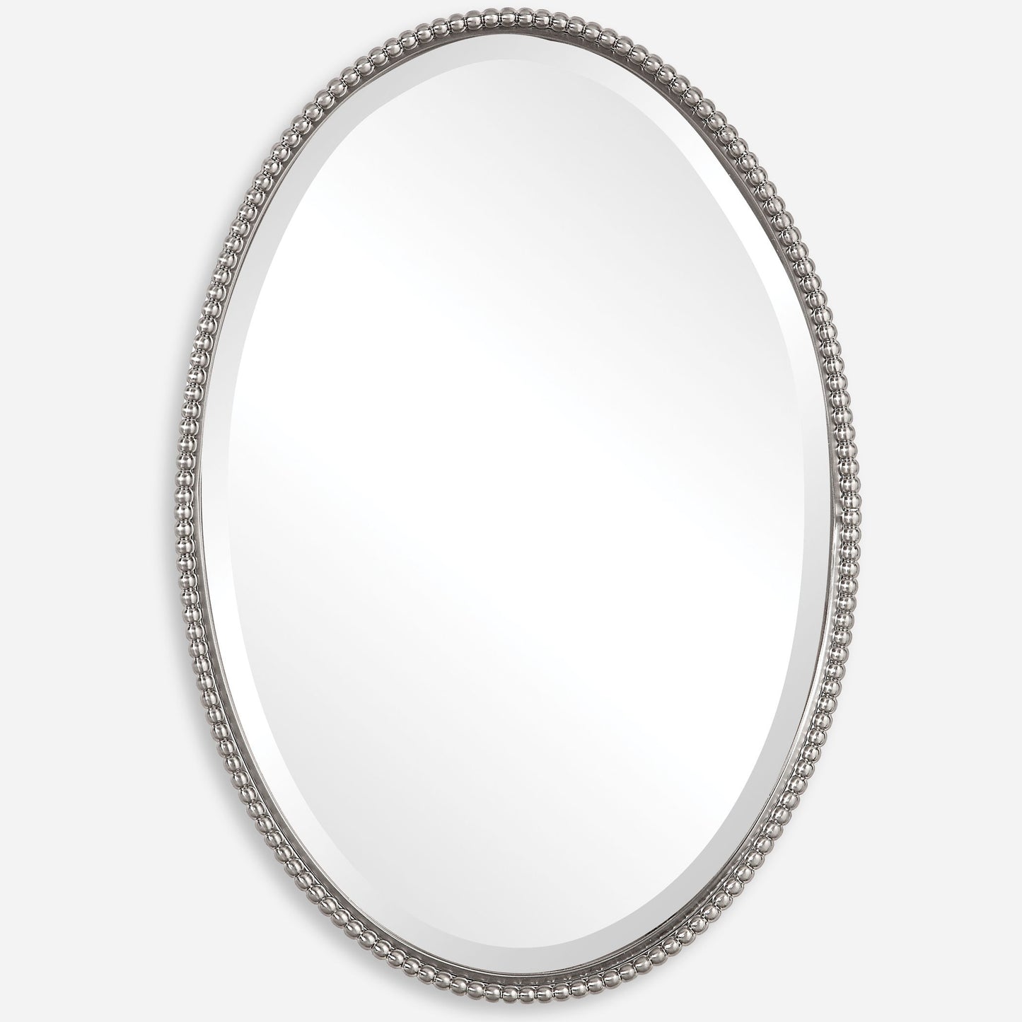 Sherise - Brushed Nickel Oval Mirror