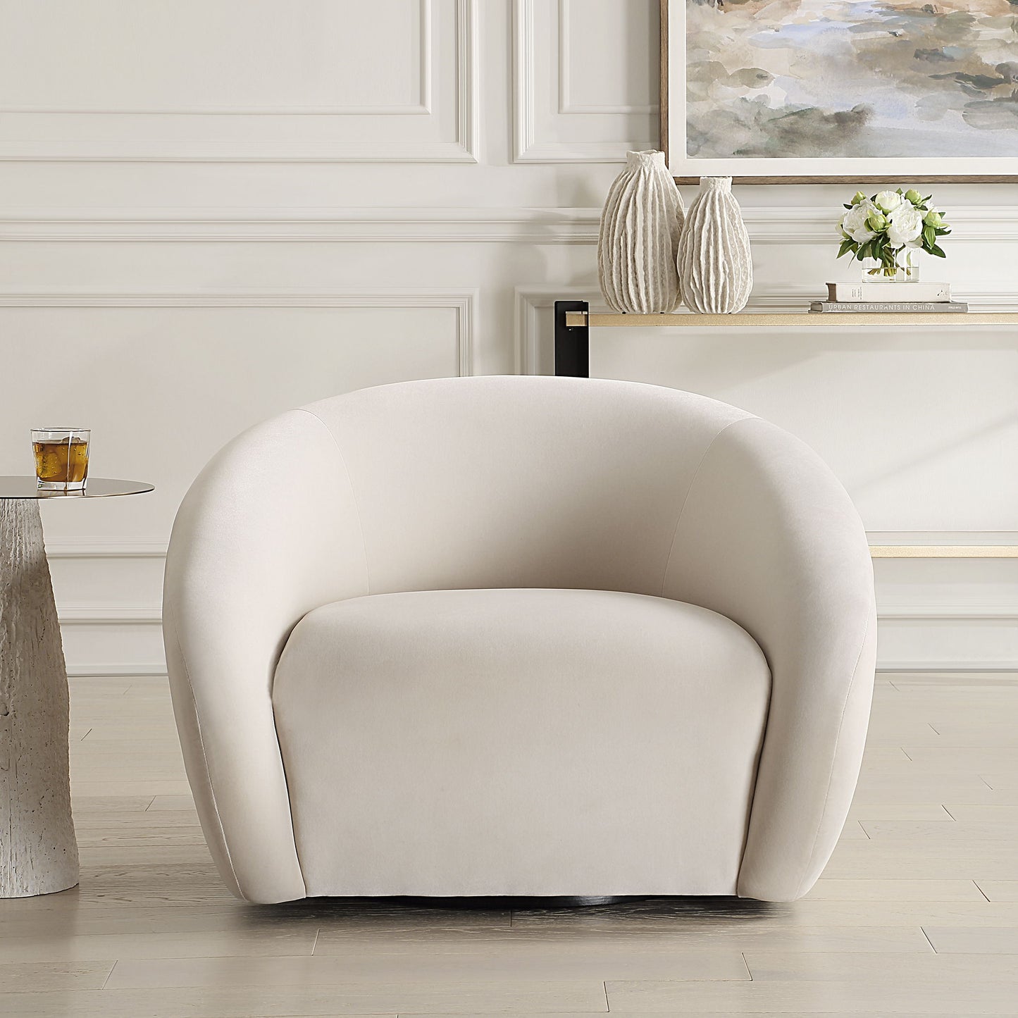 DeSoto - Swivel Chair - Cream