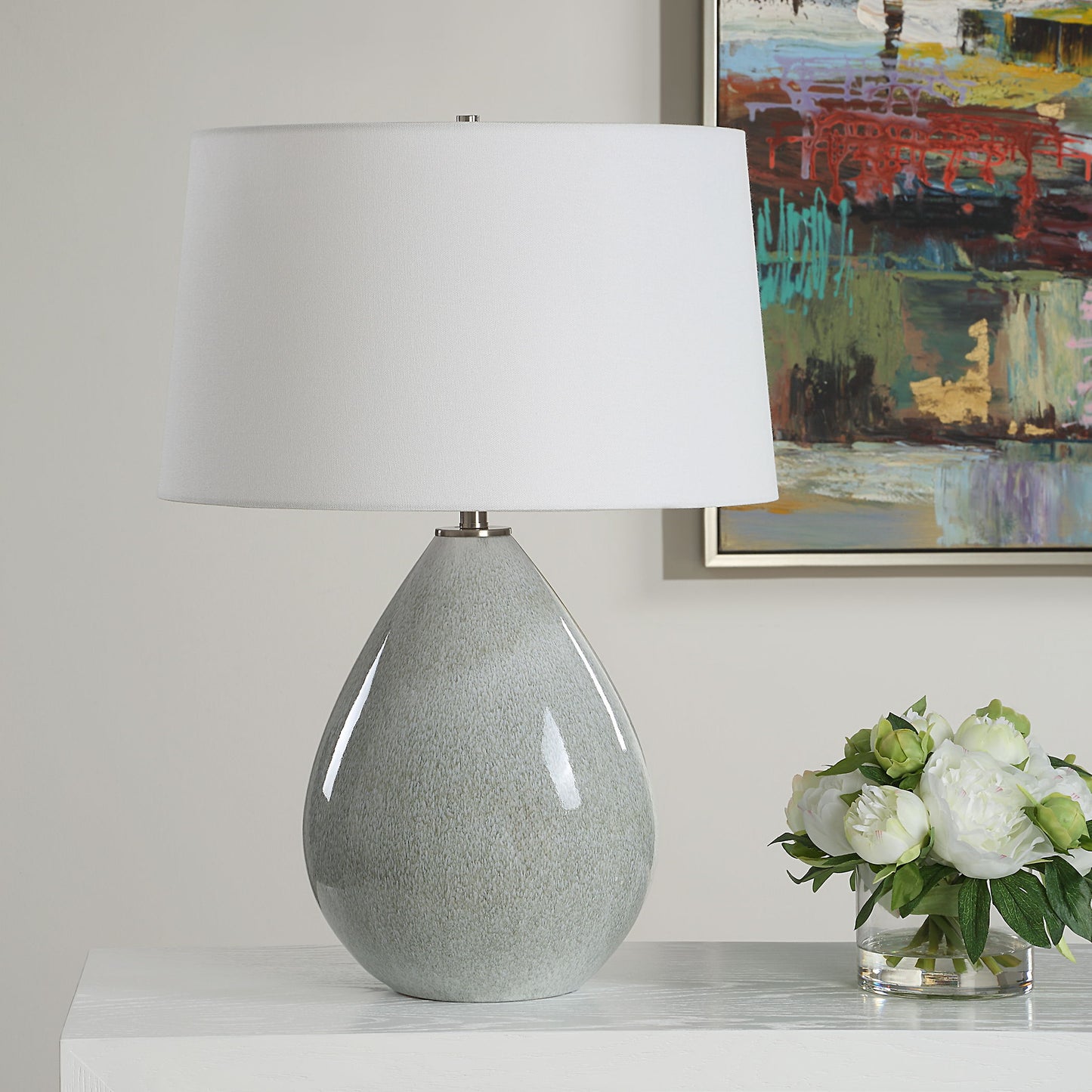 Moray - Glaze Table Lamp - Gray