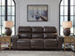 Crossplex - Smoke - Power Recline Sofa With Adjustable Headrest