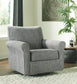 Renley - Ash - Swivel Glider Accent Chair