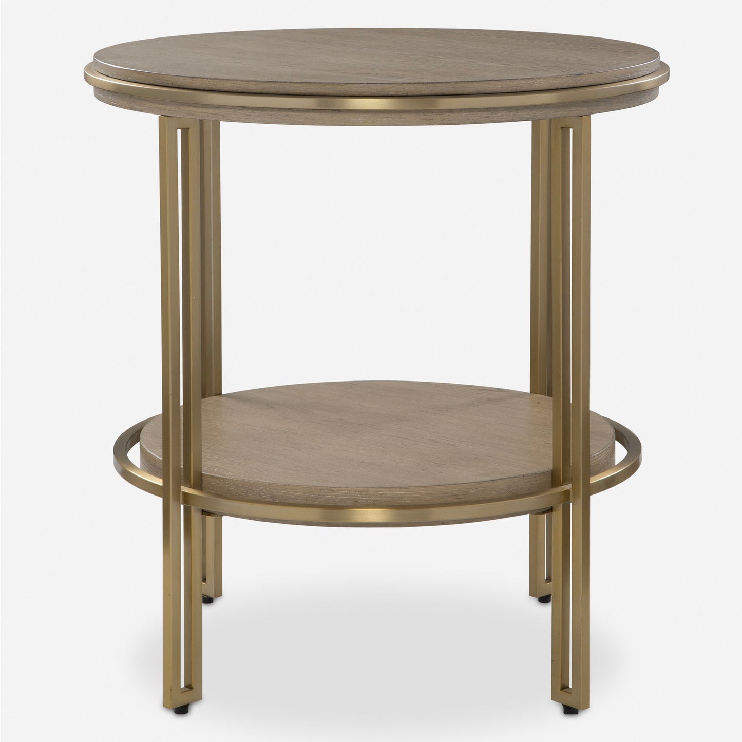 Elise - Round Brass Side Table