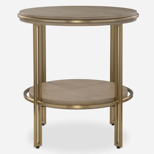 Elise - Round Brass Side Table