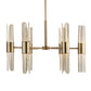 Cret - 12 Light Brass Chandelier - Bronze