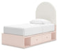 Wistenpine - Upholstered Panel Bed With Storage