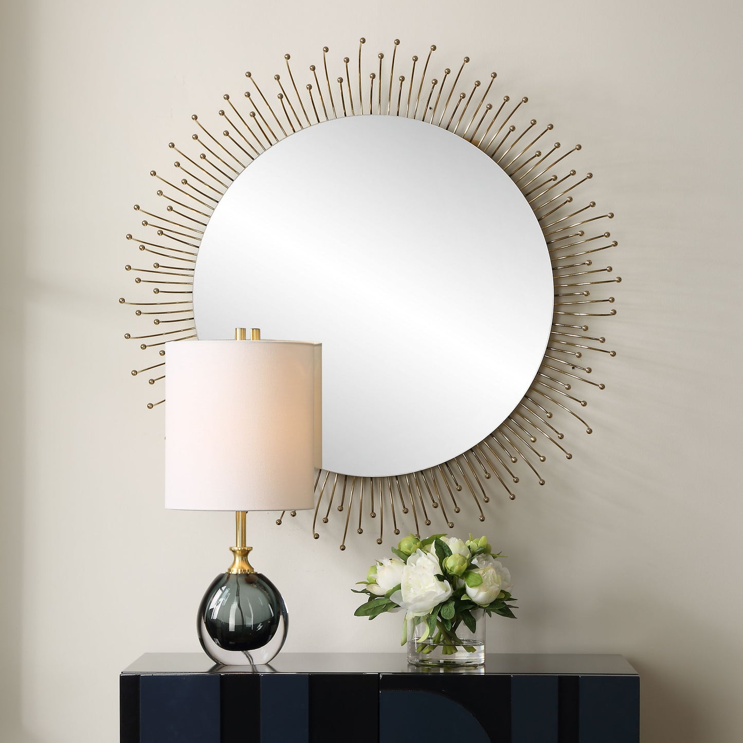 Aga - Round Gold Mirror