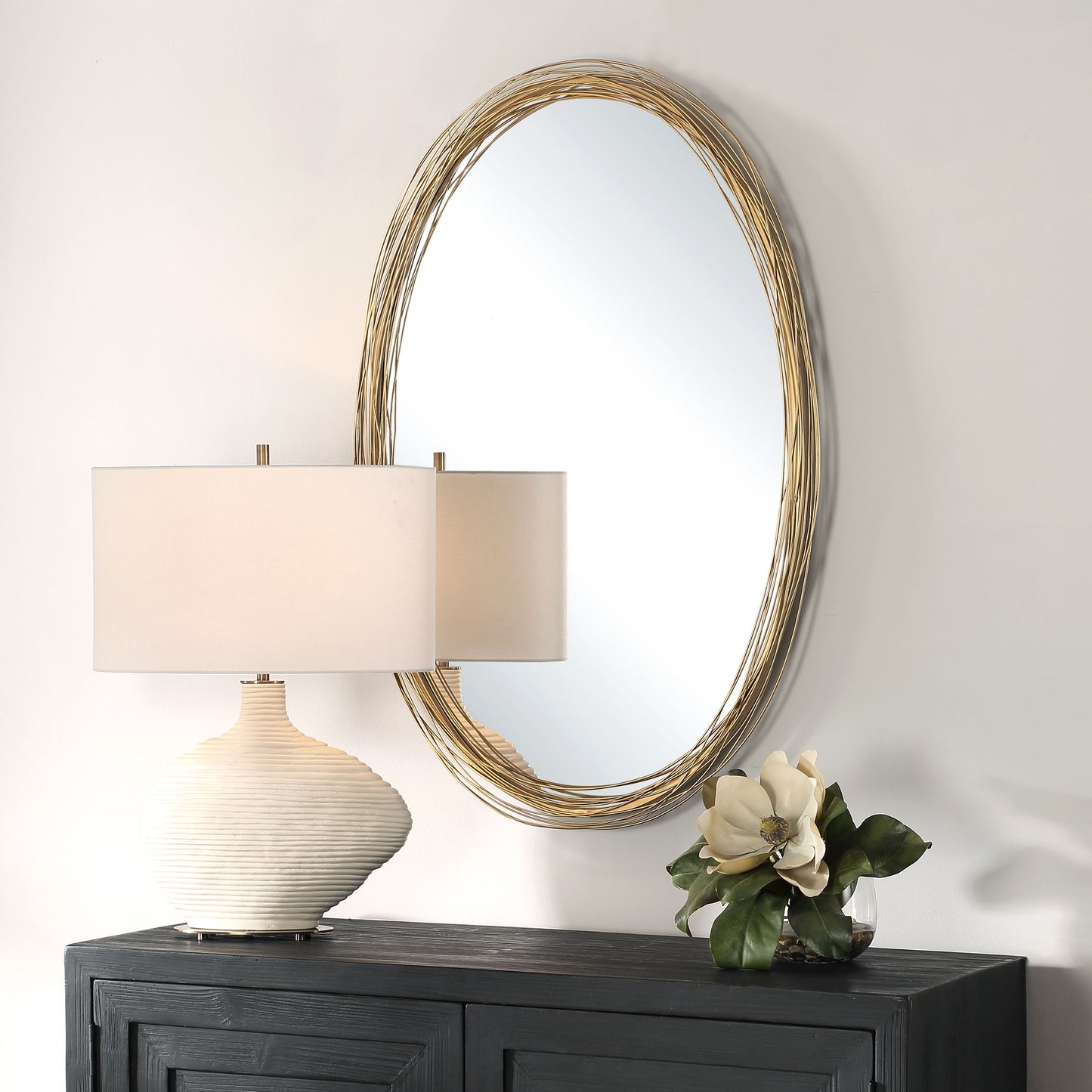 Gillian - Oval Mirror - Gold