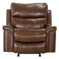 Ceretti - Power Wall Hugger Recliner - Brown Top Grain Italian Leather Match