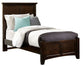 Bonanza - Twin Mansion Bed With Storage Footboard - Merlot