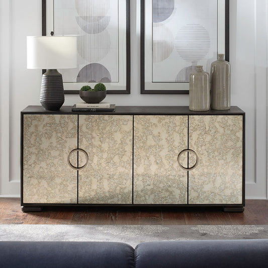 Barlowe - 4 Door Accent Cabinet - Brown