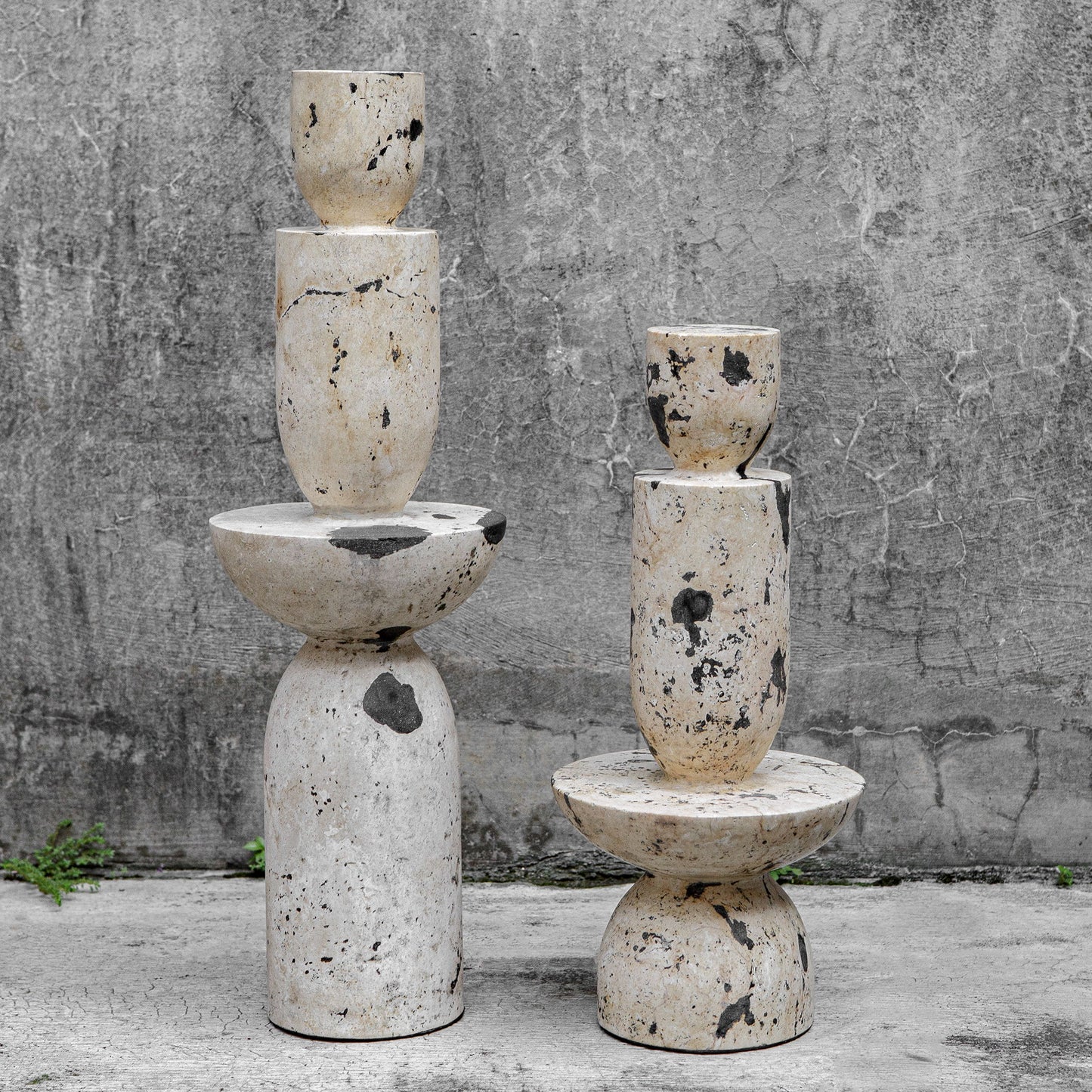 Nouveau - Tower Sculptures (Set of 2) - White