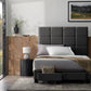 Duncan - Queen Platform Bed Base - Stone