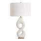 Meridian - Ivory Stone Table Lamp - White