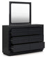 Londer - Black - Dresser And Mirror