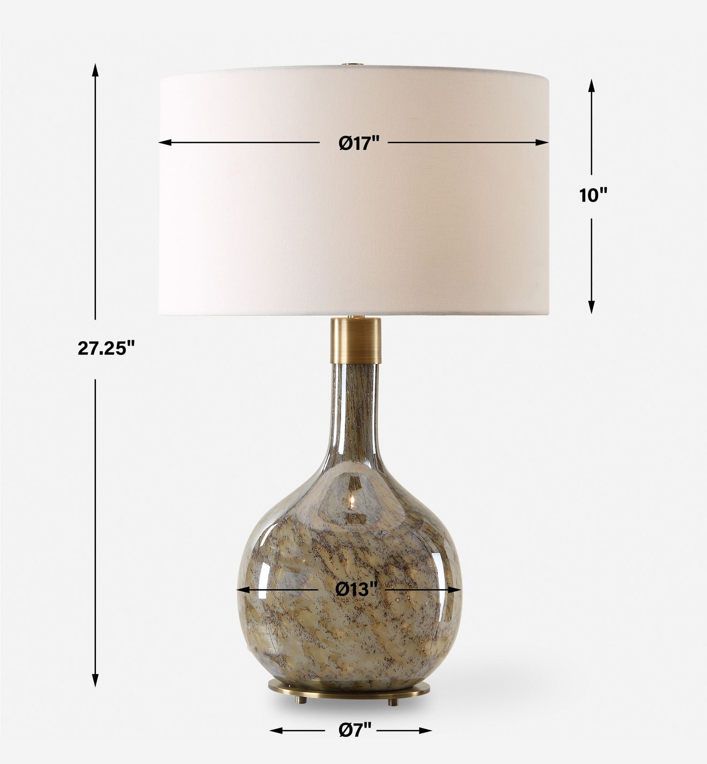 Rhine - Brown Glass Table Lamp