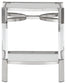 Chaseton - Clear / Silver Finish - Accent Table