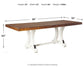 Valebeck - White / Brown - Rectangular Dining Room Table