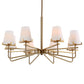 Lassen - 8 Light Chandelier - Brass